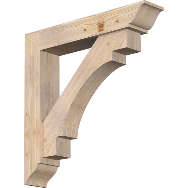 Ekena Millwork Merced Traditional Smooth Bracket w/ Offset Brace, Douglas Fir, 7 1/2"W x 40"D x 40"H BKT0806X40X40MRC01SDF - main